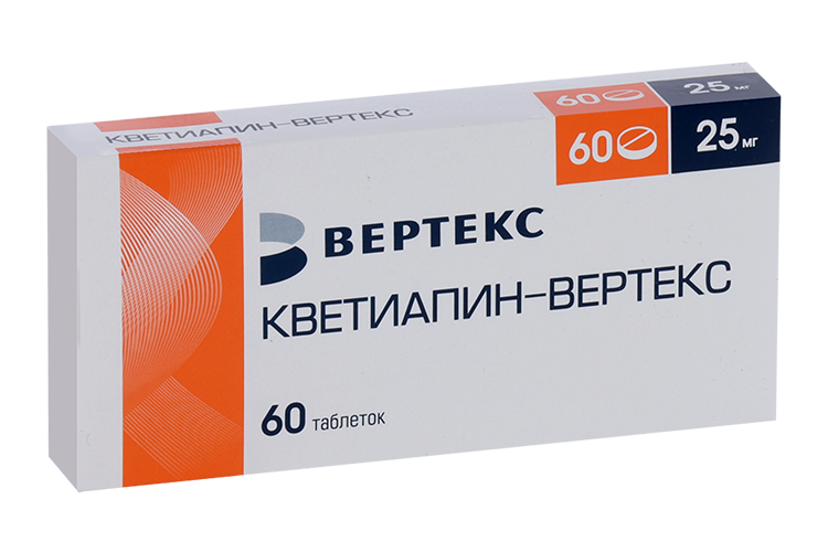 

Кветиапин-Вертекс 25 мг, 60 шт, таблетки покрытые пленочной оболочкой