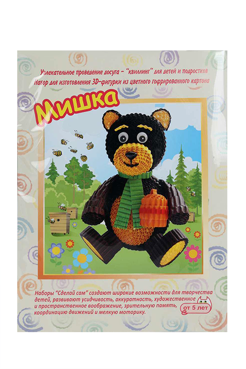 

Набор Смышлёный д/изготовления 3D фигурки мишка