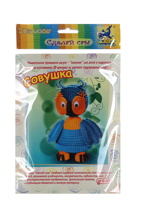 

Набор Смышлёный д/изготовления 3D фигурки совушка