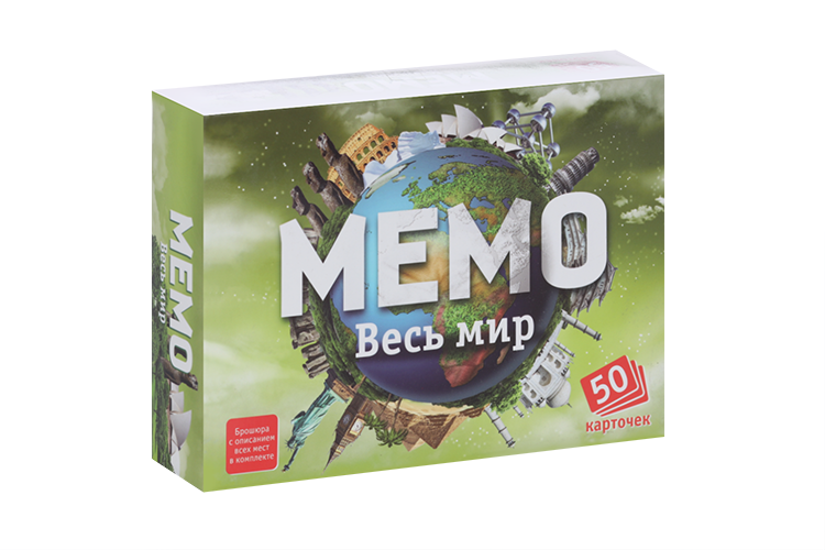 

Настольная игра Нескучные игры мемо весь мир 50 карточек