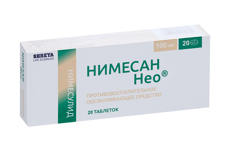 

Нимесан Нео 100 мг, 20 шт, таблетки