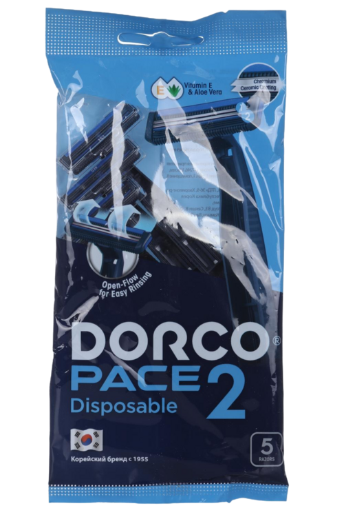 Бритва Dorco Pace 2 Disposable TNB200BL-5P 2 увлаж полоса однораз, 5 шт