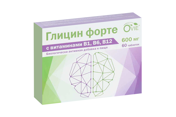 

Глицин форте с витаминами, 60 шт, таблетки Ovie
