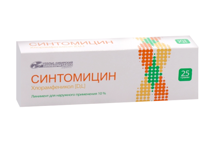 

Синтомицин 10%, 25 г, линимент для наружного применения