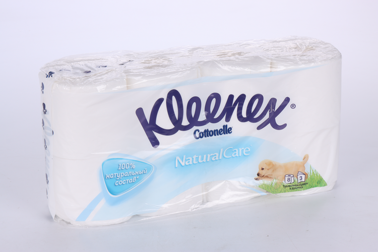 

Туалетная бумага KLEENEX Natural Care 3-х слойная, 8 шт