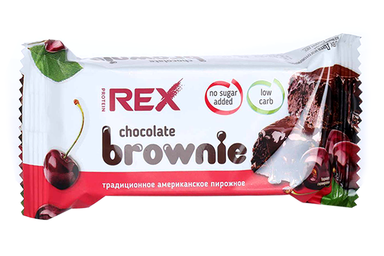 

Пирожное ProteinRex Brownie протеин 12% б/сахара вишнев, 50 г