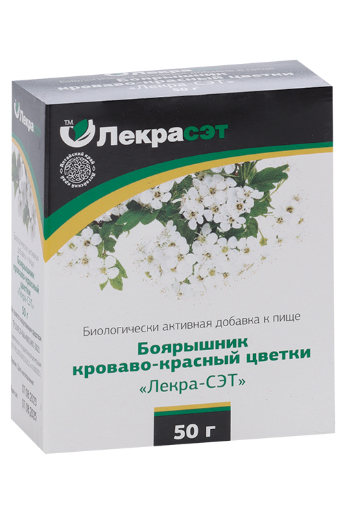 

Боярышник кроваво-красный цветки, 50 г
