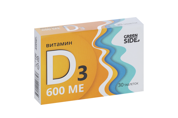 

Витамин Д3 600 МЕ, 30 шт, таблетки