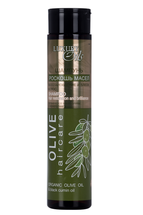 

Шампунь Luxury Oils Olive Haircare Восстановление и блеск волос, 350 мл