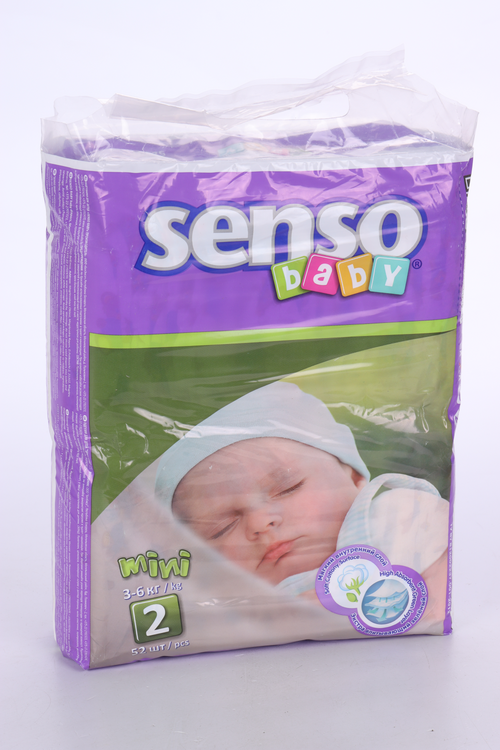 Подгузники Senso baby Mini крем-бальз (3-6 кг), 52 шт