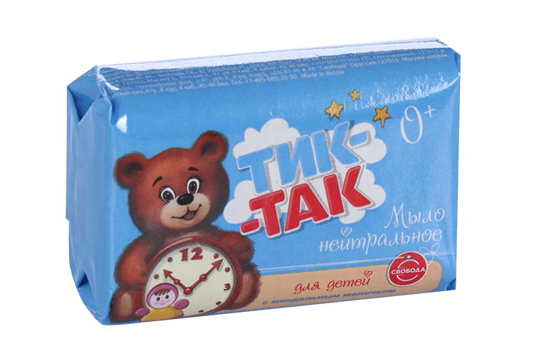 

Мыло Свобода Тик-Так нейтральное с миндальным молочком детское, 90 г