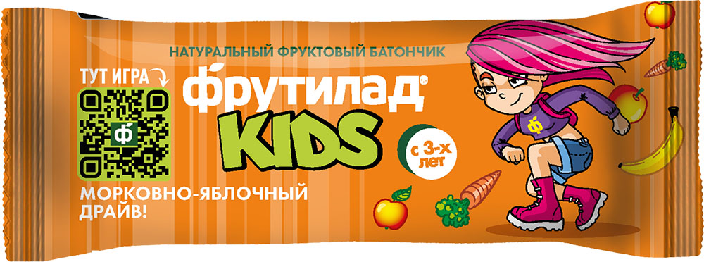 Батончик Фрутилад Кидс морковно-яблочный драйв д/детского питания с 3 лет, 25 г