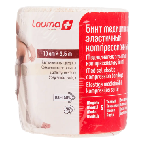 

Бинт Лаума компрессионный эласт мед средней растяж 10 см х3.5 м