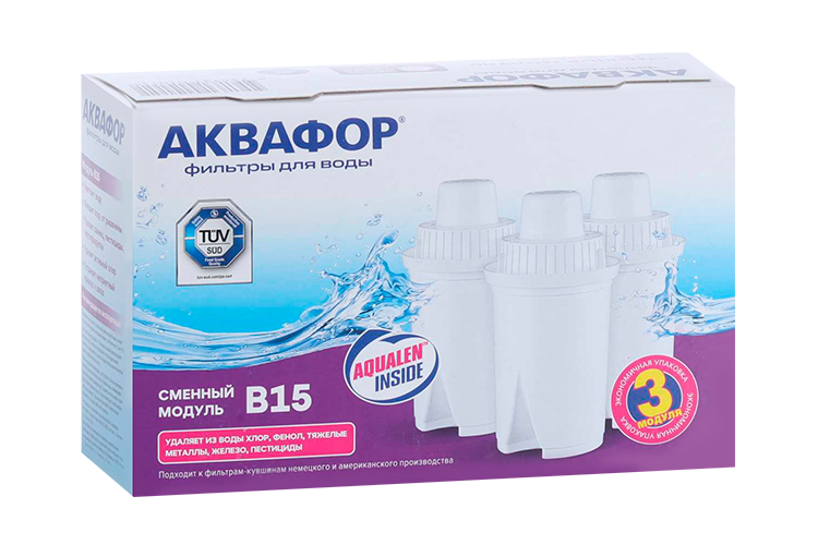 

Модуль Аквафор д/водного фильтра сменный В15 3 шт