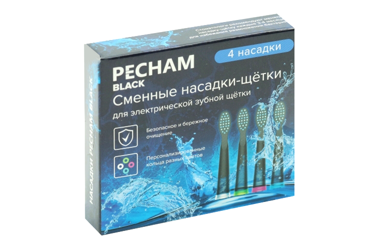 

Набор насадок для з/щетки Pecham Black электрич, 4 шт