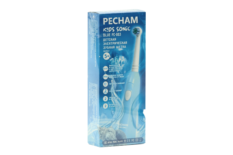 

З/щетка PECHAM Kids Blue электрическая 2 насадки/2 батарейки АА с 5 лет