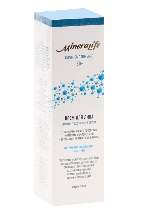 

Крем MineraLife Лифтинг и коррекция овала лица, 50 мл