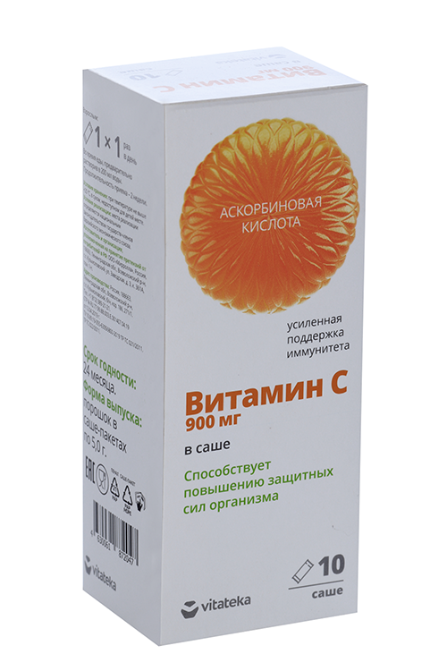 

Витамин С 900 Витатека, 5 г, 10 шт, порошок шипучий пакет-саше
