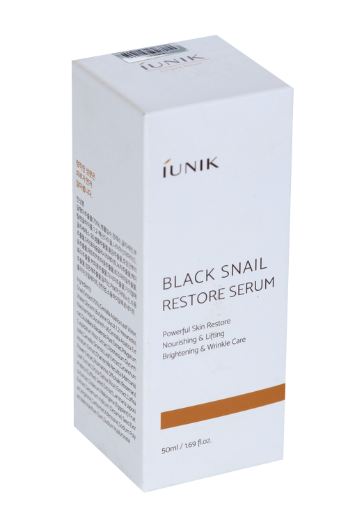 сыворотка с муцином черной улитки iunik black snail restore serum 50 мл Сыворотка IUNIK с муцином черной улитки 70%, 50 мл