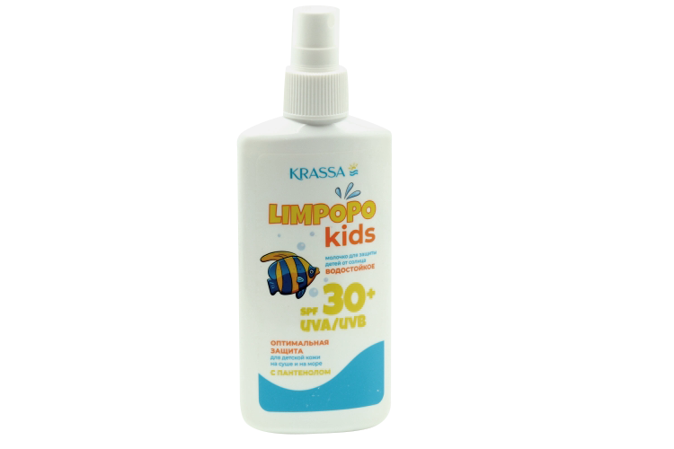 Молочко Krassa Limpopo Kids д/защиты детей от солнца SPF 30+, 150 мл