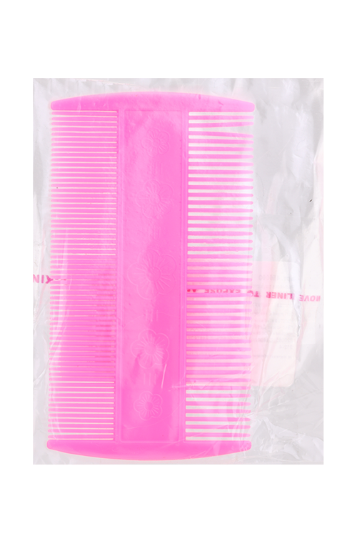 Расческа двусторонняя 9х5 см цвет МИКС