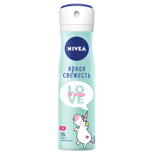 Дезодорант-антиперспирант Nivea Be Unique Яркая свежесть спрей, 150 мл дезодорант антиперспирант спрей love be unique яркая свежесть