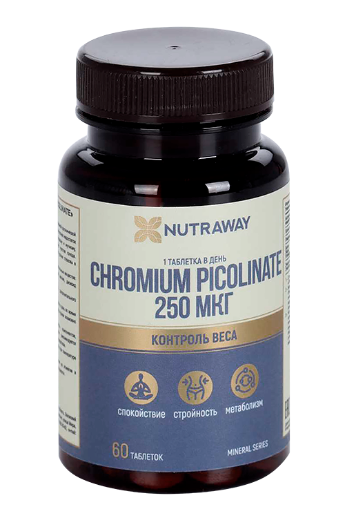 

Хром пиколинат Nutraway, 250 мкг, 60 шт, таблетки