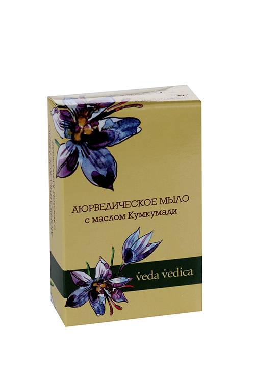 Мыло Veda Vedica аюрведическое с маслом кумкумади, 125 г veda vedica мыло кусковое кумкумади 125 г