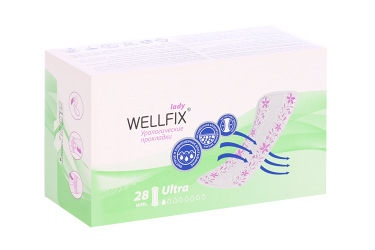 

Прокладки Wellfix урологические Ультра, 28 шт