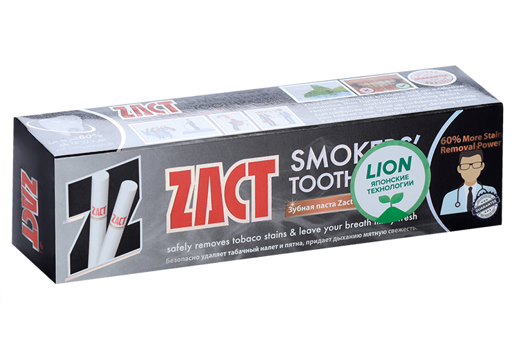 

З/паста LION Thailand Zact от табачного налета отбеливающая, 100 г