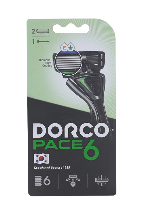 

Бритва DORCO Pace-6 6-лезвийная + 2 касеты
