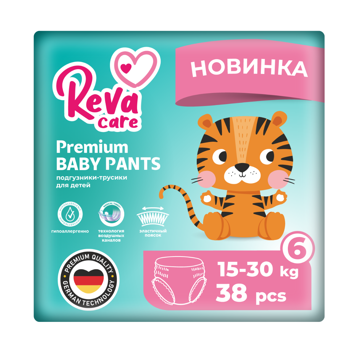 Подгузники-трусики Reva Сare Premium д/детей XXL (15-30 кг), 38 шт