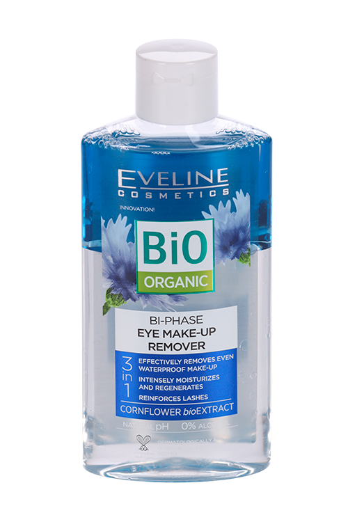 

Мицеллярная вода EVELINE 3в1 Bio Organic двухфазная д/демакияжа глаз, 150 мл