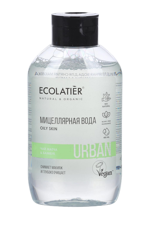 

Мицеллярная вода ECOLATIER Чай матча/Бамбук д/снятия макияжа, 400 мл