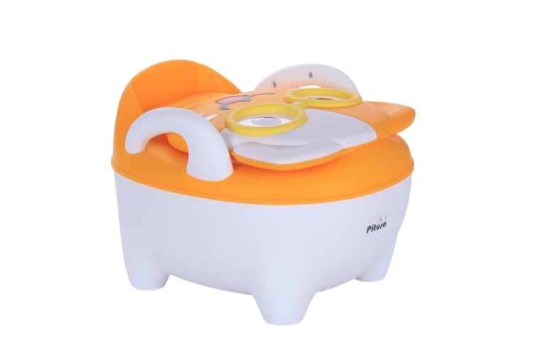 

Горшок PITUSO котик в очках желтый детский