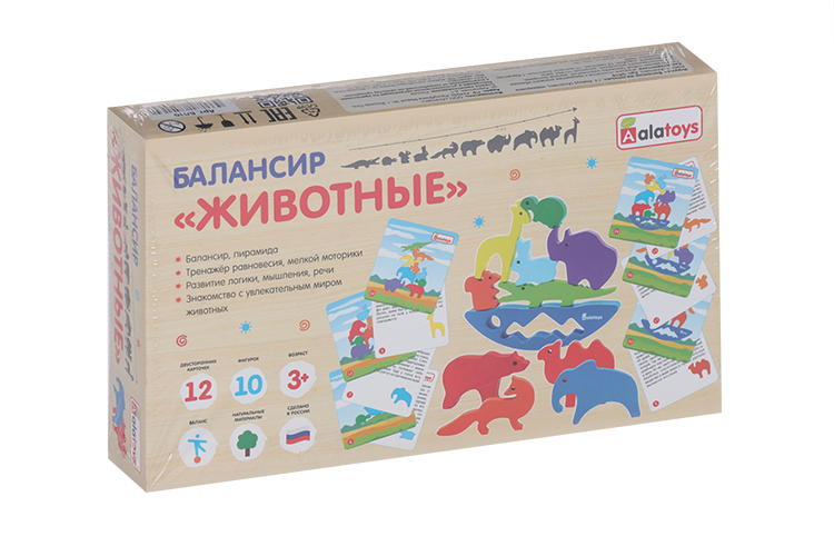

Балансир Алатойс животные 12 карточек 10 фигурок