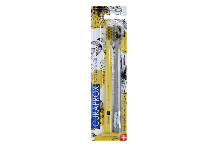 

Набор з/щеток Curaprox CS 5460 Ultrasoft Duo Color д/взрос желтый/серый, 2 шт