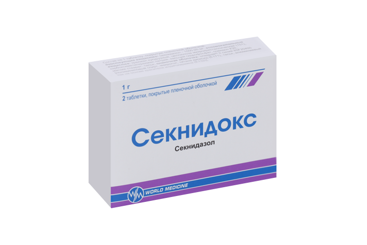 Секнидокс 1 г, 2 шт, таблетки покрытые пленочной оболочкой