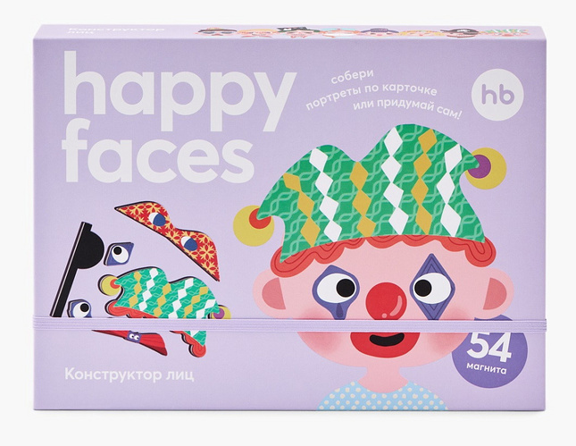 Пазл Happy Baby HAPPY FACES магнитный конструктор лиц