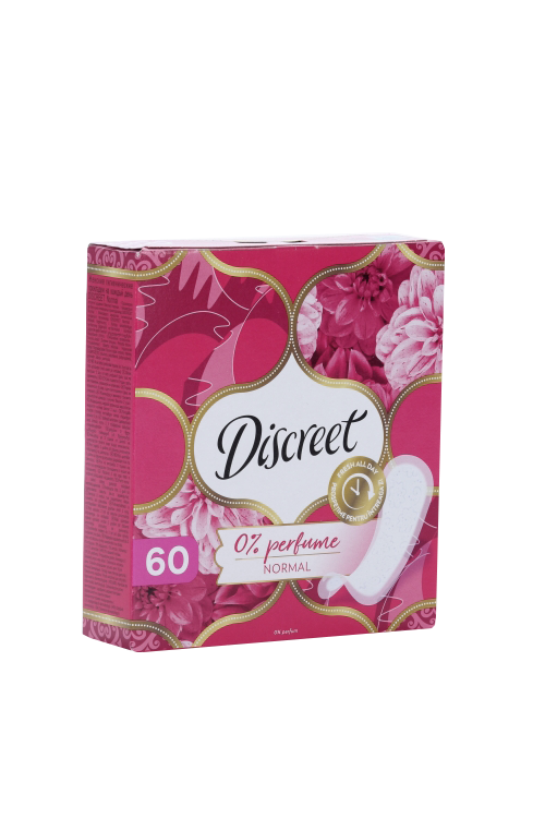 

Прокладки DISCREET Normal ежедневные без аромата, 60 шт