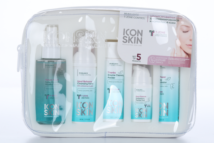 

Набор ICON SKIN travel size 5 средств д/ухода за комб/норм кожей в косметичке