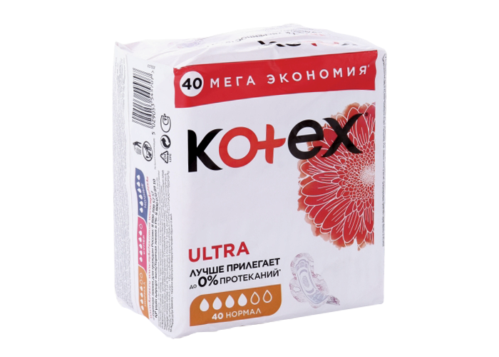 Прокладки Kotex Ultra нормал, 40 шт