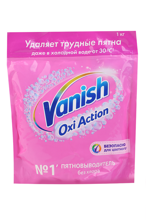 Пятновыводитель Vanish Oxi Action порошок без хлора 1 кг 558₽