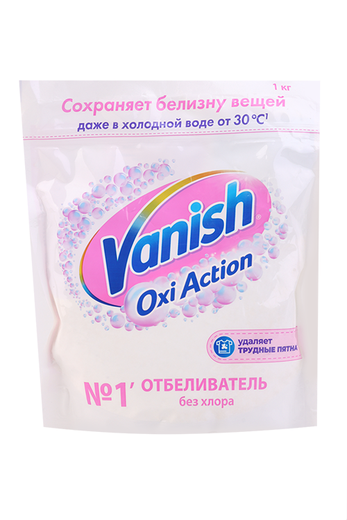 Отбеливатель Vanish Oxi Action Кристальная белизна порошок без хлора 1 кг