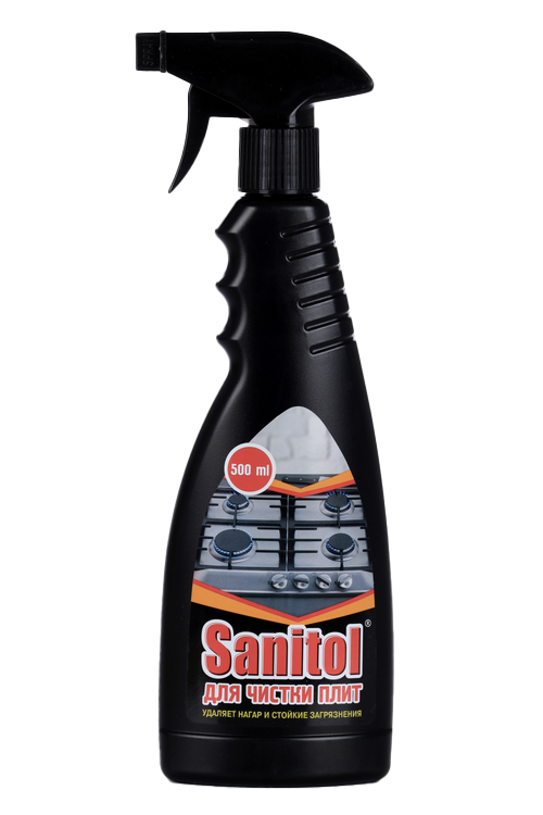 Средство Sanitol д/чистки плит с распылителем 500 мл спрей для чистки плит sanitol 500 мл