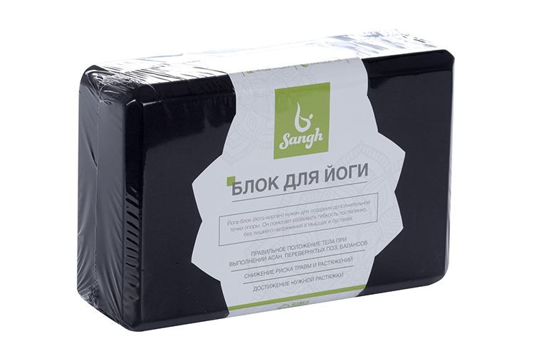 

Блок Sangh д/йоги 23×15×8 см 180 г цвет черный