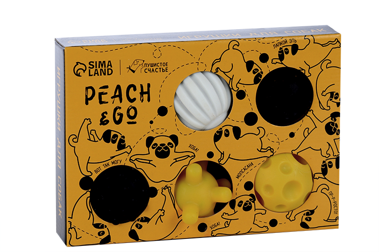 

Набор Пушистое счастье мячей д/собак Peach and go 5 шт