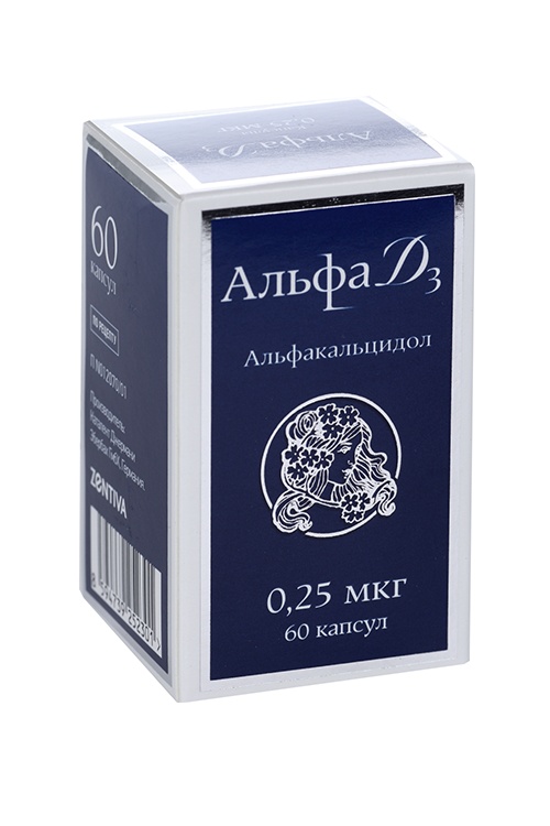 

Альфа Д3 0.25 мкг, 60 шт, капсулы