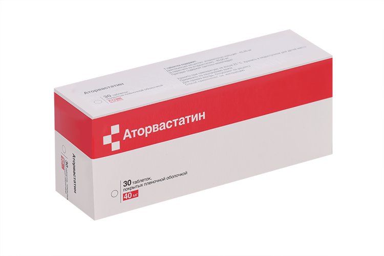 

Аторвастатин 40 мг, 30 шт, таблетки покрытые пленочной оболочкой
