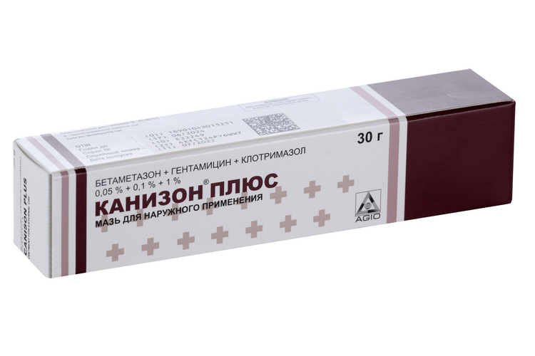 Канизон плюс 0.05%+0.1%+1%, 30 г, мазь для наружного применения ...
